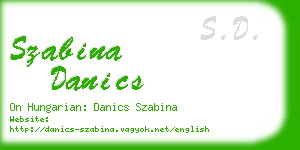 szabina danics business card